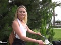Amateur Teen Kenzie POV fuck in public bike room