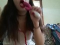 Young, sexy, Naughty nurse sucks her dildo