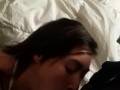 19 year old gf sucks my dick while she was on the phone