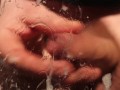 Sniffing panties, cumshot and cumplay on mirror