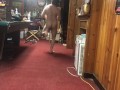 Bearded man working out naked