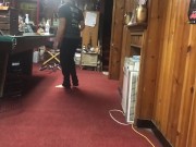 Bearded man working out naked