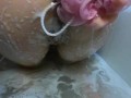 Help me Rubbing My Back Ass and Wet Ginger Teen Pussy in Foamy Bath at Home