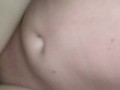 Hot Asian pussy CREAMPIES all over fat white cock