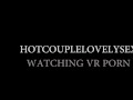 Girlfriend in tights does't know that I her while watching vr porn