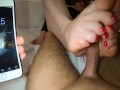 FootJob Stamina Test | Ginger Sex Trainer Examining Student Endurance