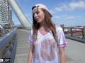 Tomboy teen Alex Blake POV fuck in a car