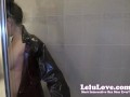 Lelu Love-Trying On Raincoats In Shower