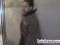 Lelu Love-Trying On Raincoats In Shower