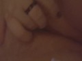 Chubby hottie plays with herself in the bath