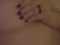 Chubby hottie plays with herself in the bath