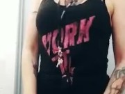 LadyMuffin nel camerino della palestra