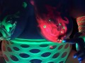 BBW milf 40 k huge boobs big nipples finger paints breast black light