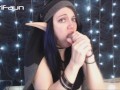 Legend of Zelda Cosplay Camgirl Pushes Deepthroating to the Limit on Cam