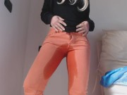 Pee in my orange jeans