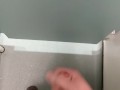 Risky, jerking off and cumming in a public toilet in middle of the day