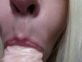 petite teen close up oral and gagging