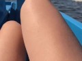 Playing with myself on a peddle boat in Amsterdam canals
