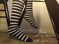 #57 striped stockings