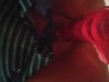 Suzie Q trying out the big pink dildo