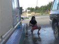 Public Car Wash Masturbation on a Busy Street