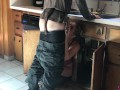Teen fucks lucky plumber in the kitchen - Erin Electra