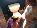 BBW Missy Gives Hubby Sloppy Blowjob On Bathroom Floor