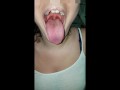 Girl Open Wide Mouth and Burping