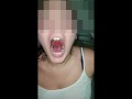 Girl Open Wide Mouth and Burping