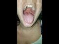Girl Open Wide Mouth and Burping