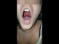 Girl Open Wide Mouth and Burping