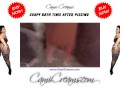 BBW Ebony Wet Sounds Soapy Hairy Pink Pussy Fingered Bathtub - Cami Creams