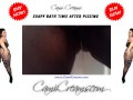 Pissing Hairy Ebony BBW Over Toilet Before Bathtub Soapy Wash - Cami Creams
