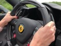 Rachel Starr drives a Ferrari