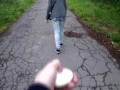 walk around the city with a vibrator on the remote control