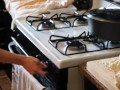 Amateur all Natural MILF Topless Cooking in Thongs