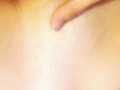 Innocent looking teen fingers herself