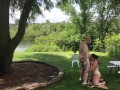 Public Throat Fucking - Missy Gives George A Blowjob Outdoors