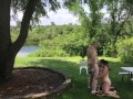 Public Throat Fucking - Missy Gives George A Blowjob Outdoors