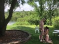 Public Throat Fucking - Missy Gives George A Blowjob Outdoors