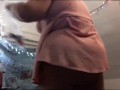 cleaning in a short dress and heels - and tits