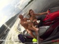 Public anal ride on the jet ski in the city centre. Mia Bandini