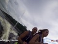 Public anal ride on the jet ski in the city centre. Mia Bandini