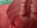 Amateur blonde wife takes facial and mouth full of cum