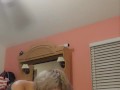 Amateur blonde wife ties husband down and swallows