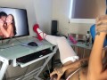 Masturbating to porn w BBC dildo