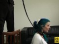 Tied up bdsm sub analized