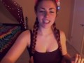 AwesomeKate - Teen Redhead w/ Braided Pigtails Performs Hitachi Cum Show