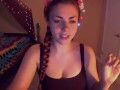 AwesomeKate - Teen Redhead w/ Braided Pigtails Performs Hitachi Cum Show