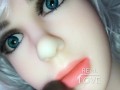 Real Doll Sucks & Fucks Big Black Cock Dildo Dick
